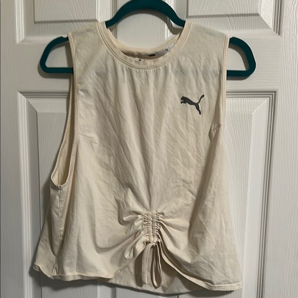 Puma Cream XL Tank with tie up at waist - Picture 1 of 3